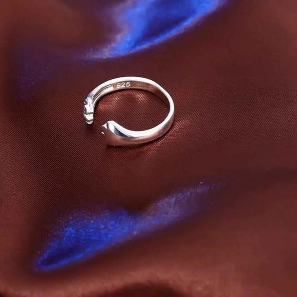 ❤️ NEW 💎 925 Sterling Silver Cute Cat Adjustable Ring - Picture 4 of 6